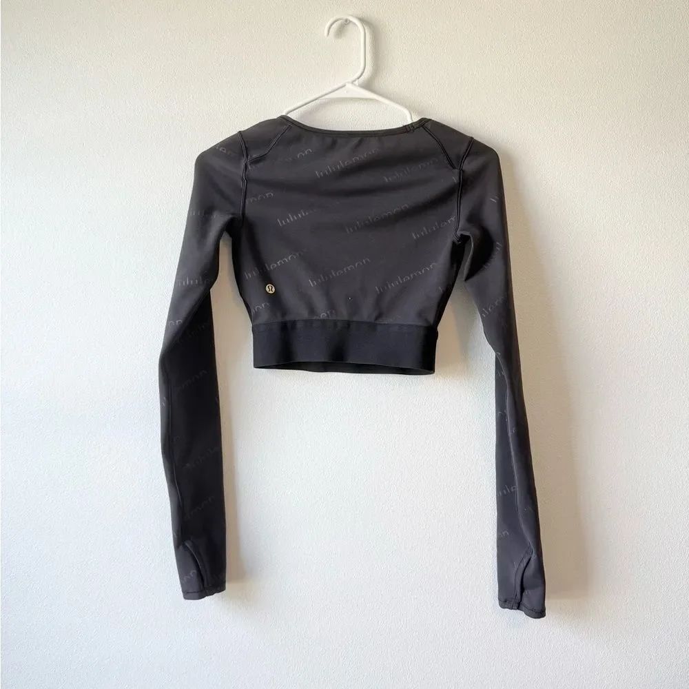 Lululemon Wunder Train Crop LS Emboss - Picture 4 of 5